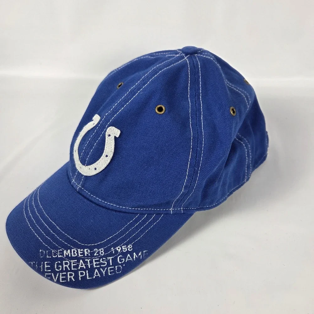NFL Indianapolis Colts Blue Greatest Game Ever Played Adjustable Dad Hat Cap